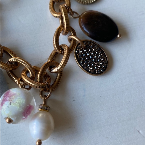 Chicos Gold Charm Bracelet with Multicolor Accents - Picture 3 of 4